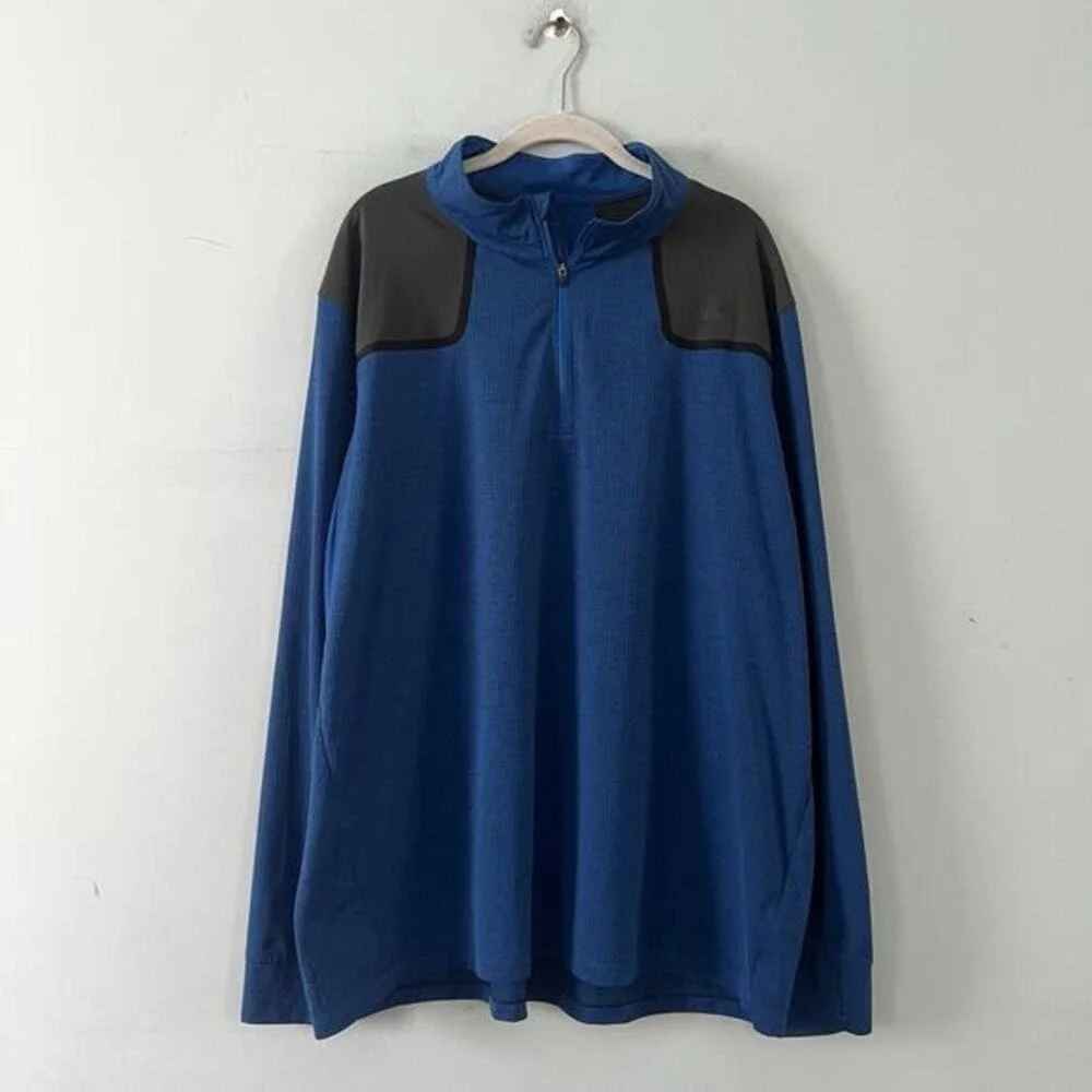 The North Face FlashDry-XD Pullover Quarter Zip Blue Mens Outdoor Hiking Men XXL